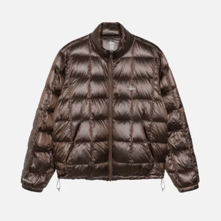 Brown Stussy Puffer Jacket