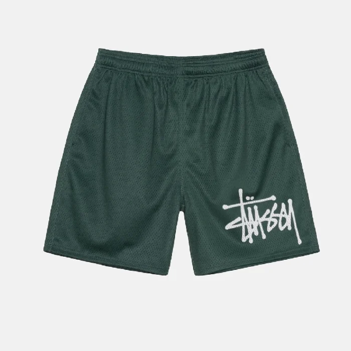 Green Stussy Mesh Shorts