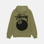 Olive Green 8 Ball Stussy Hoodie