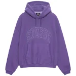 Stussy Embroidered Relaxed Hoodie Purple