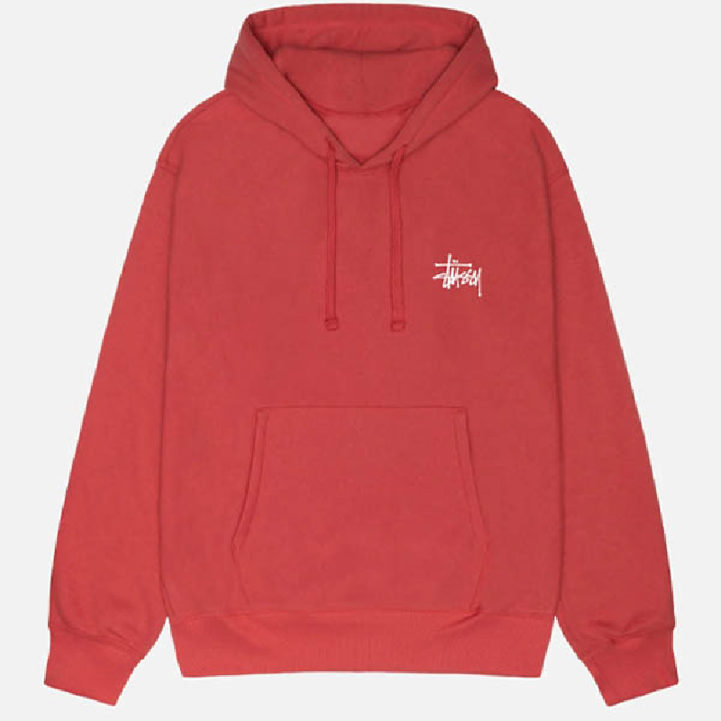 Basic Pullover Red Stussy Hoodie