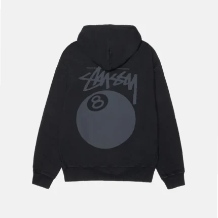 Stussy 8 Ball Pigment Black Hoodie