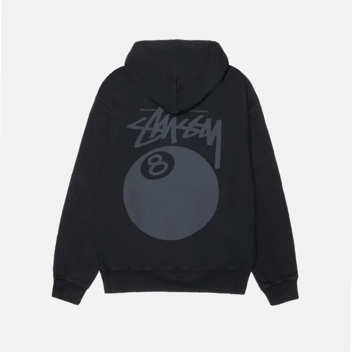 Stussy 8 Ball Pigment Black Hoodie