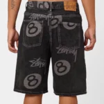 Stussy 8 ball Shorts Denim-back