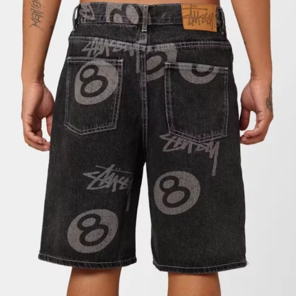 Stussy 8 ball Shorts Denim-back