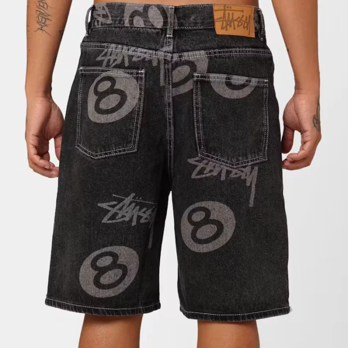 Stussy 8 ball Shorts Denim-back