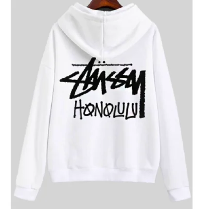 Stussy Honolulu White Hoodie