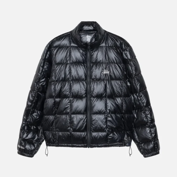 Stussy Midweight Puffer In Black Jacket