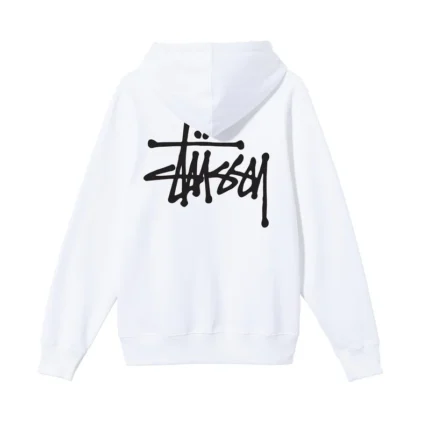 White Stussy Hoodie-back