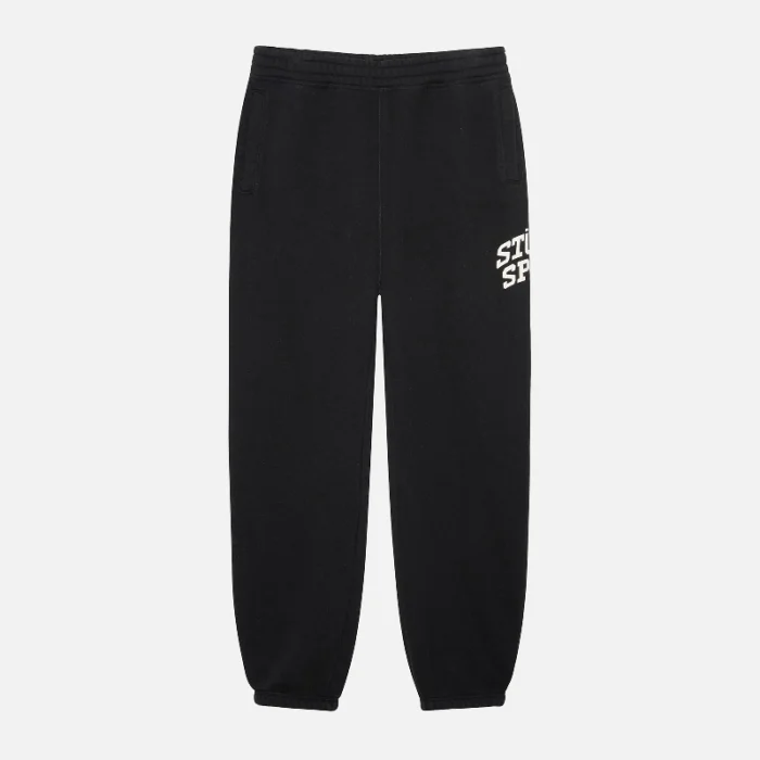 Stussy Sport Crackle Fleece Sweatpants Washed Black