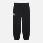 Stussy Sport Crackle Fleece Sweatpants Washed Black-back