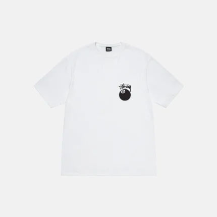 White Stussy 8 Ball Shirt