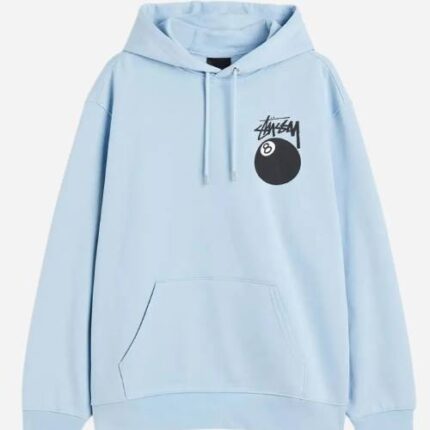 Stussy Basic 8 Ball Sky Blue Hoodie