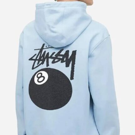 Stussy Basic 8 Ball Sky Blue Hoodie