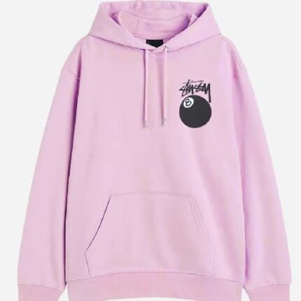 Stussy Basic 8 Ball Pink Hoodie