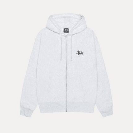 Stussy Basic Zip Ash Heather Hoodie