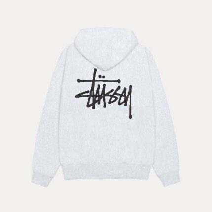 Stussy Basic Zip Ash Heather Hoodie