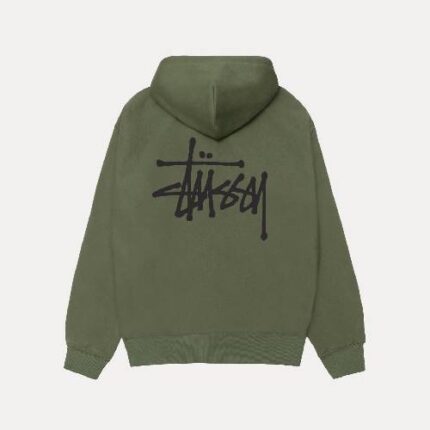 Stussy Basic Zip Olive Hoodie