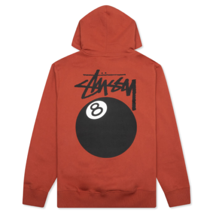 Stussy 8 Ball Red Hoodie-Back