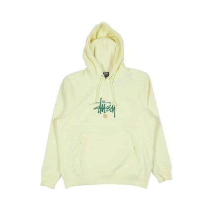 Stussy Copyright Embroidered Pale Yellow Hoodie