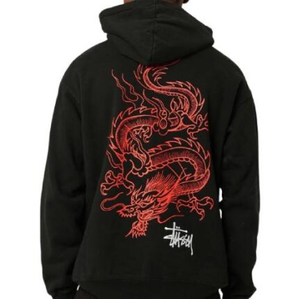 Stussy Dragon Pigment Black Hoodie