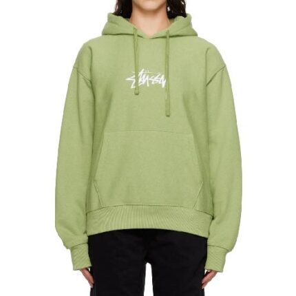 Stussy Embroidered Pullover Green Hoodie