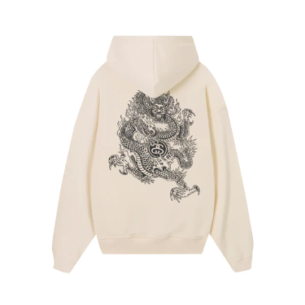 Stussy Golden Asian Dragon Peach Hoodie