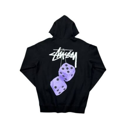 Stussy Purple Dice Black Hoodie-back
