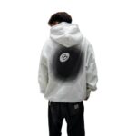 stussy 8 ball fade hoodie grey -Back