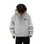 Stussy 8 Ball Fade Hoodie Grey
