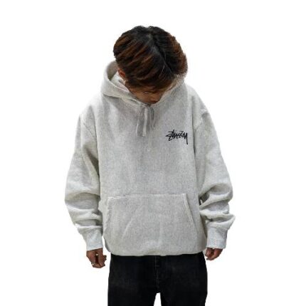Stussy 8 Ball Fade Hoodie Grey