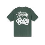 Stussy Dice Pigment Green Dyed Tee
