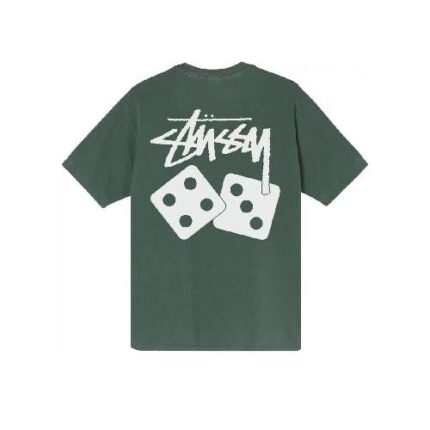 Stussy Dice Pigment Green Dyed Tee