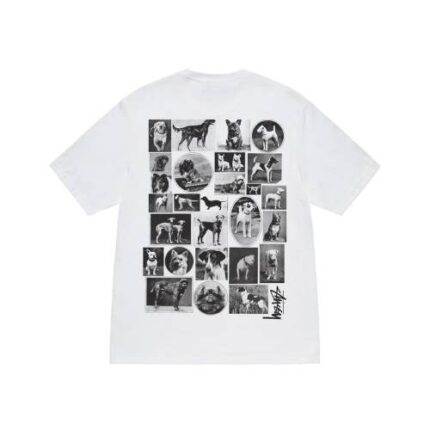 Stussy Dog Collage White Tee