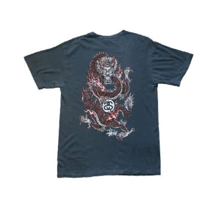 Stussy Fire Dragon Blue Tee