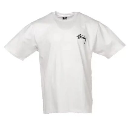 Stussy Fuzzy Red Dice White T Shirt