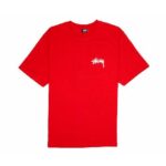 Stussy Fuzzy White Dice Red Tee