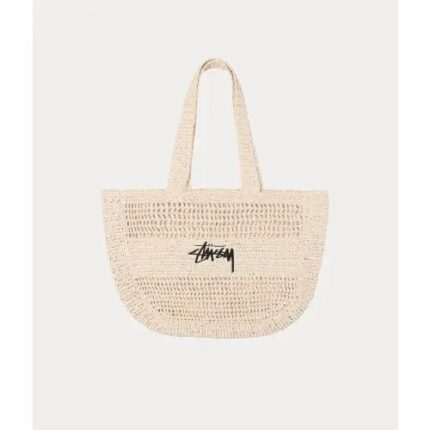 Stussy Ivory Woven Tote Bag