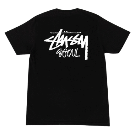 Stussy Seoul Logo Black Tee