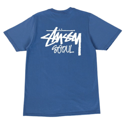 Stussy Seoul Logo Blue Tee