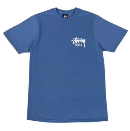 Stussy Seoul Logo Blue Tee
