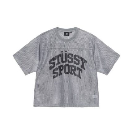 Stussy Sport Jersey Mesh Grey T Shirt