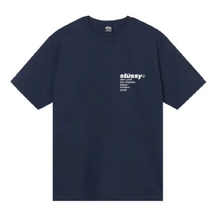 Stussy Strawberry Navy T Shirt