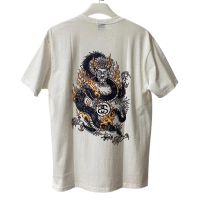 Stussy Vintage Black Dragon Men's T-Shirt