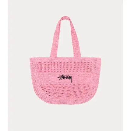 Stussy Woven Tote Pink Bag